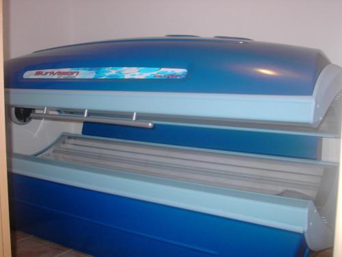 a blue freezer drawer with a sticker on it at Appartementhaus Fuchs Christian in Westendorf