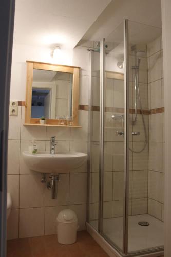 Kúpeľňa v ubytovaní Haus zum kleinen Helm