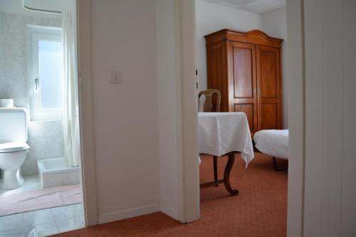 Koupelna v ubytování Hotel Villa Selva