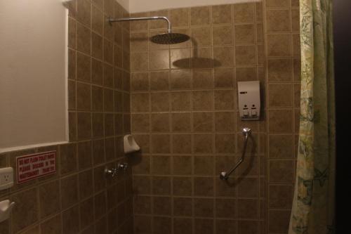 Ett badrum på Hotel Andino