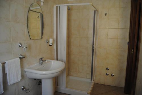 Koupelna v ubytování B&B Atlantide