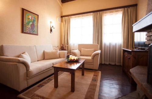 Χώρος καθιστικού στο Hotel Tanne