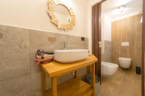 Koupelna v ubytování Maison Julie-lungo la via Francigena