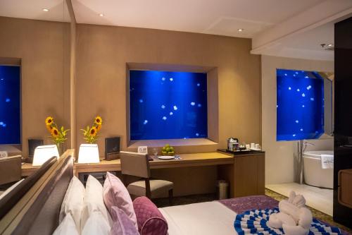 Koupelna v ubytování Hotel H2O