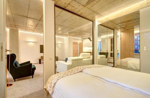 Gulta vai gultas numurā naktsmītnē Kauno-Algirdo Luxury apartments