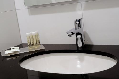 Een badkamer bij Hotel Trix