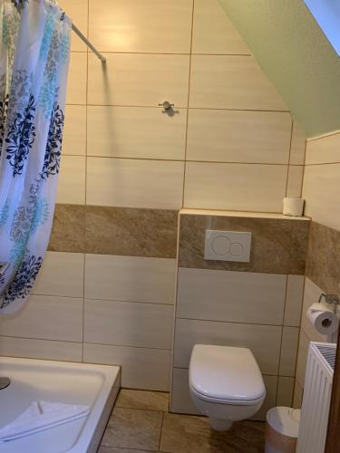Koupelna v ubytování Hotel Seemeile