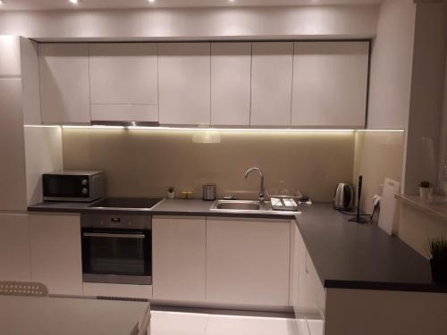 Dapur atau dapur kecil di Wielicka Apartment 2