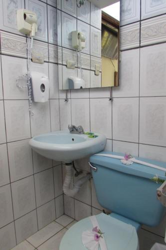 Koupelna v ubytování Hotel La Siesta