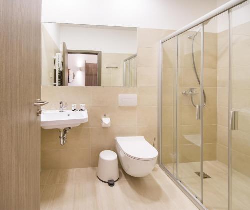 Koupelna v ubytování Dangė Hotel