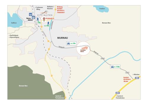 a map of the battle of navarre at City Suites Murnau in Murnau am Staffelsee