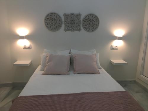 Apartamento nuevo en casa tipo palacio tesisinde bir odada yatak veya yataklar