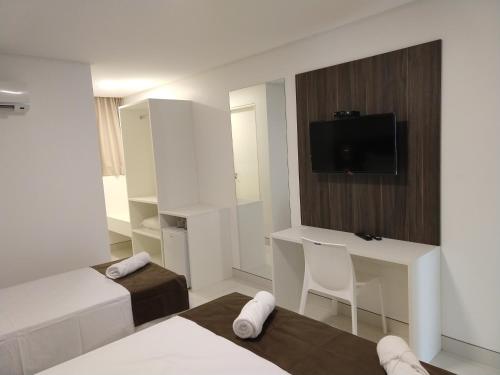 Μια τηλεόραση ή/και κέντρο ψυχαγωγίας στο Hotel Jucazinho