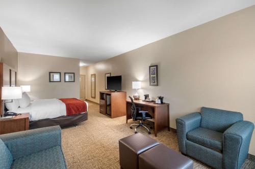 Μια τηλεόραση ή/και κέντρο ψυχαγωγίας στο Comfort Inn & Suites Cedar Hill Duncanville