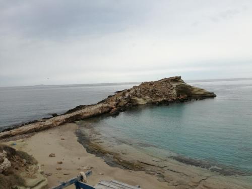 an island in the middle of the ocean at Zorbas Studios in Lefkos Karpathou