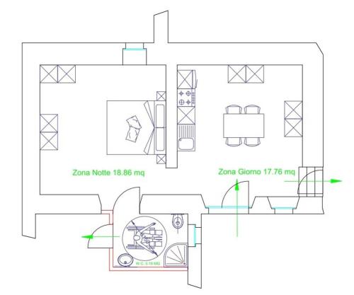 a floor plan of a bathroom with diagrams at Villa Costanzi: Beautiful Rural Apartment! in Sigillo
