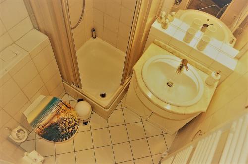 Koupelna v ubytování Ferienwohnung Osterdeich