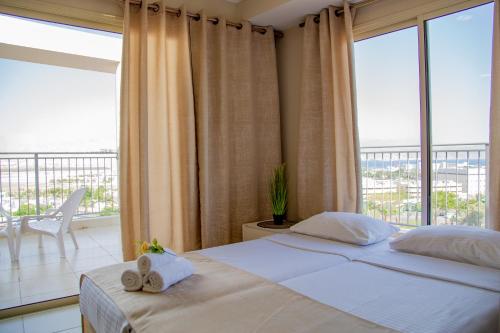 Postel nebo postele na pokoji v ubytování Motel Aviv