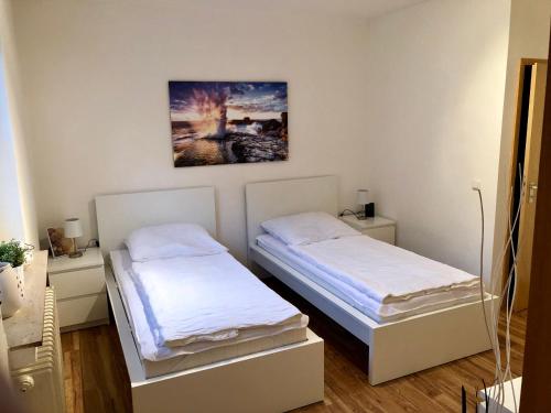 Postel nebo postele na pokoji v ubytování Ferienwohnung Willeke
