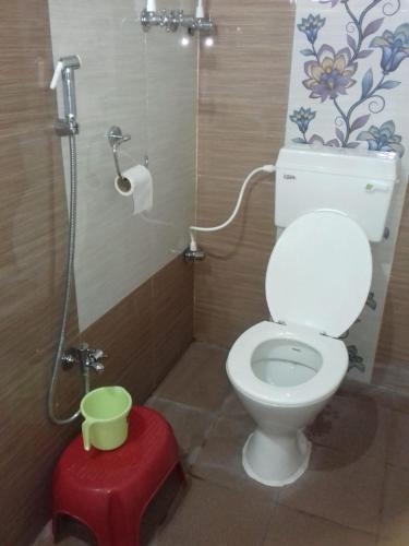 Koupelna v ubytování Vinayaka Homestay Hampi