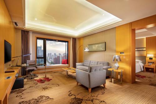 Wyndham Shanghai Nanxiangにあるテレビまたはエンターテインメントセンター