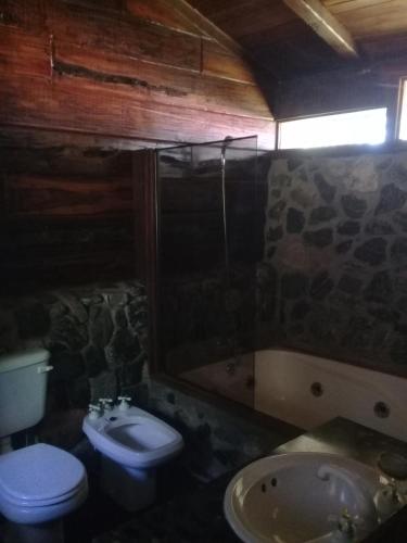 Bilik mandi di Cabañas Las Troncas