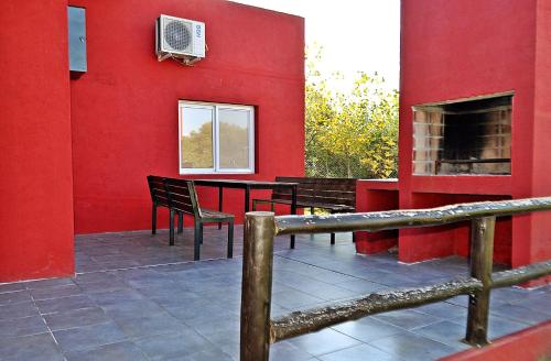 A balcony or terrace at Cabañas Las Troncas