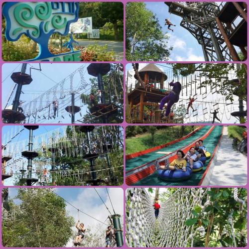 a collage of pictures of a amusement park at M's Place Chalet Bed&Breakfast in George Town
