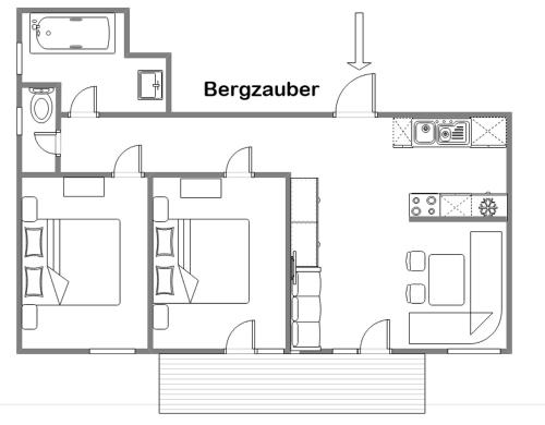 Apgyvendinimo įstaigos Haus Fritz aukšto planas
