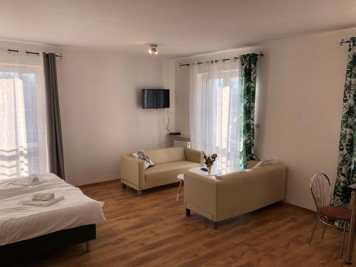 Postel nebo postele na pokoji v ubytování Villa Greta&Beskidy