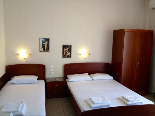 Кровать или кровати в номере Pfaffenhofen