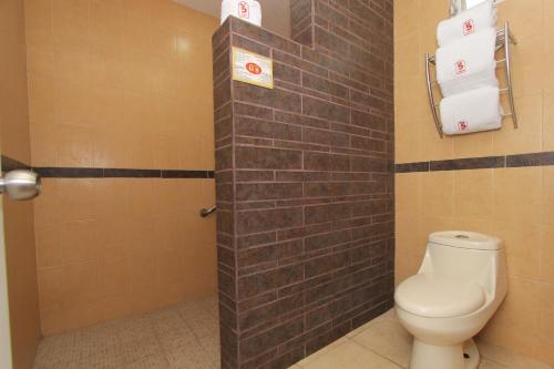 Koupelna v ubytování Hotel 5 inn
