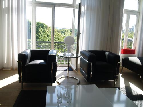 Posezení v ubytování Leopold5 Luxe-Design Apartment