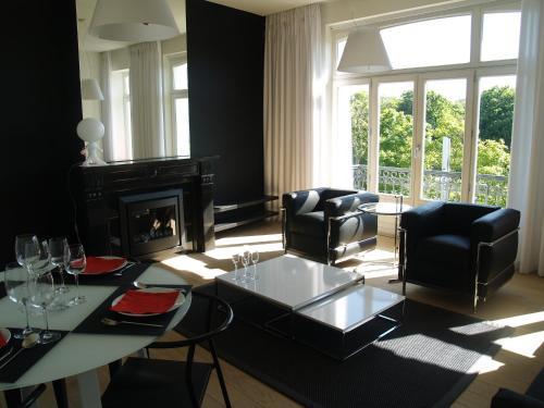 Posezení v ubytování Leopold5 Luxe-Design Apartment