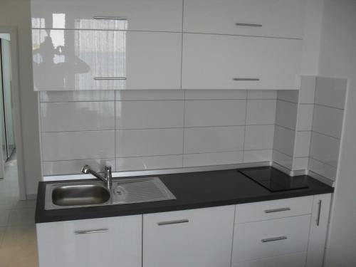 Kuchyň nebo kuchyňský kout v ubytování Apartments Govic