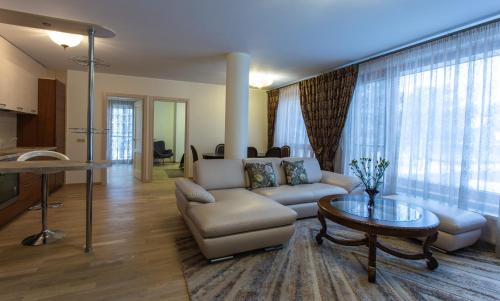 Ruang duduk di Violetos Lux Apartamentai