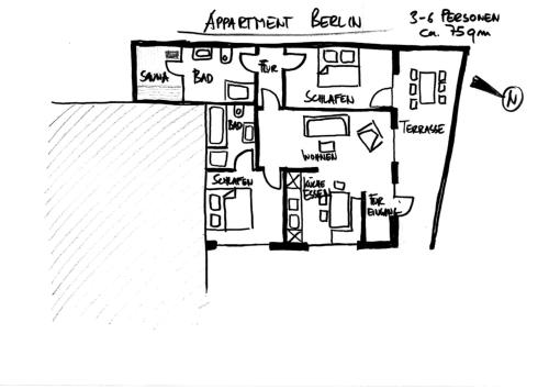a floor plan of a house at Haus Galgenul in Sankt Gallenkirch