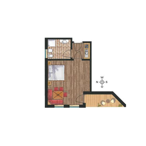 Κάτοψη του Residence Ciasa Giardun