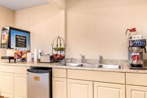 a kitchen with a sink and a counter top at Econo Lodge in Holland