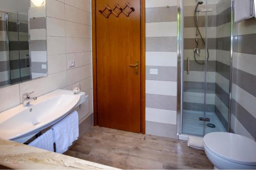 Koupelna v ubytování Residence Appartamenti Caffarena