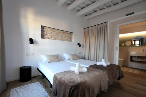 Postel nebo postele na pokoji v ubytování ClassBedroom Port Ramblas