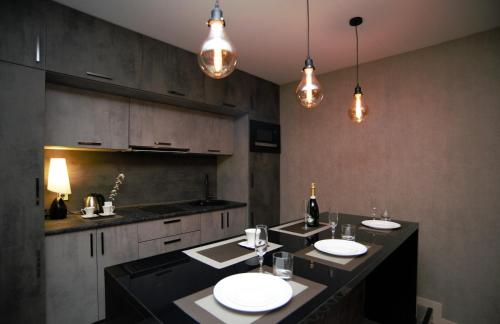 Kuchyň nebo kuchyňský kout v ubytování Gallery Art Hotel
