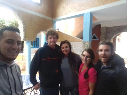 a group of people posing for a picture at Taddart Aglou in Zaouit Aglou