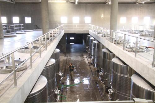 a man standing in the middle of a fermentation room in a brewery at Lodge Atamisque in San José