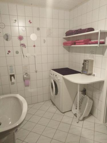 Koupelna v ubytování Ferienwohnung Kiruga