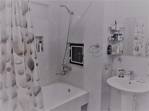 Ένα μπάνιο στο Spacious Apartment in Central Touristic Location