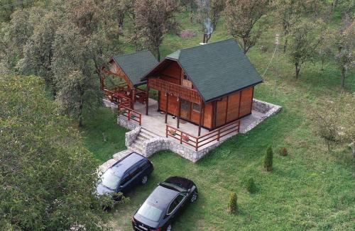 a house with two cars parked in front of it at Brvnare Cirkovic in Zlatibor