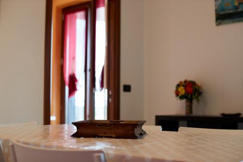 a box sitting on a table in a room at Casa Bellavista in Torre Canne