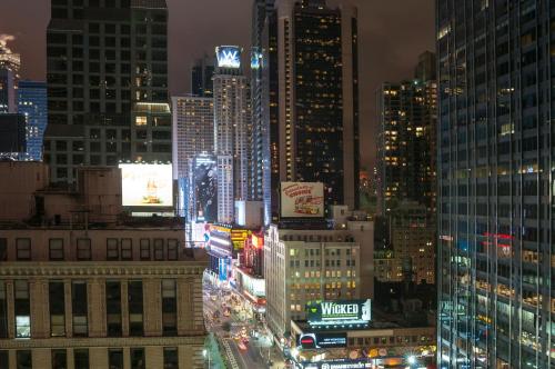 Nespecifikovaný výhled na destinaci New York nebo výhled na město při pohledu z hotelu