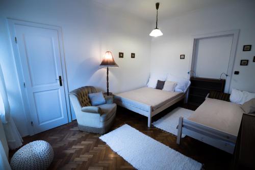 En eller flere senge i et værelse på Levendula Vendégház
